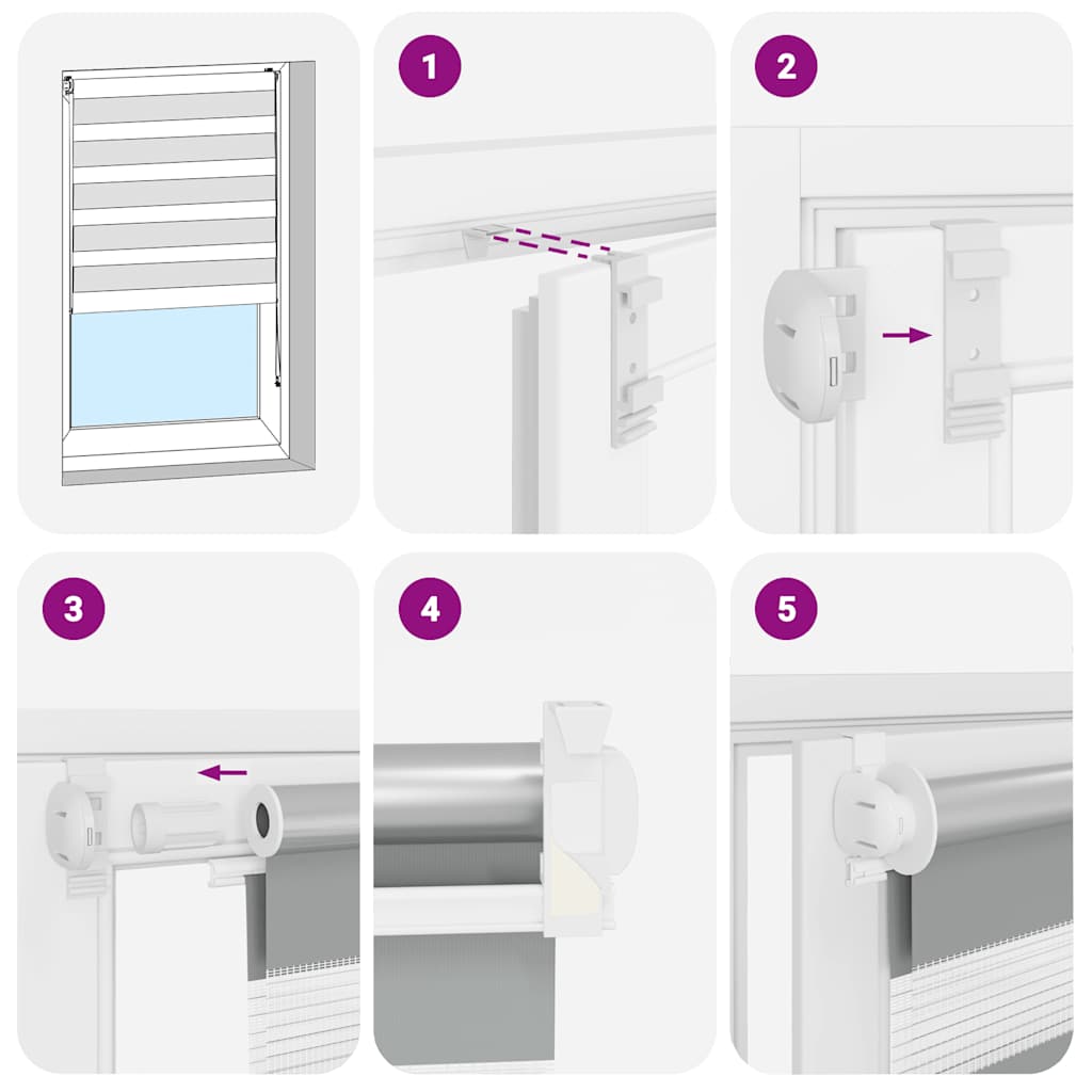 Zebra Blind 70 x 120 cm White